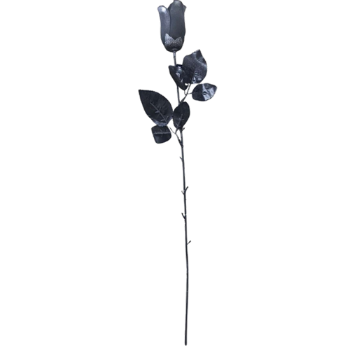 Gray Rose with Black Stem