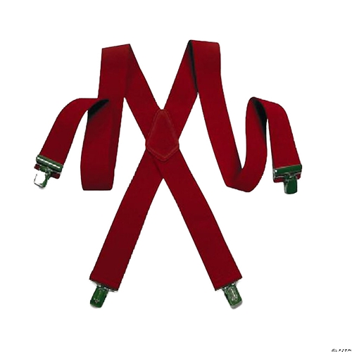 Heavy Duty Red Suspenders 2"