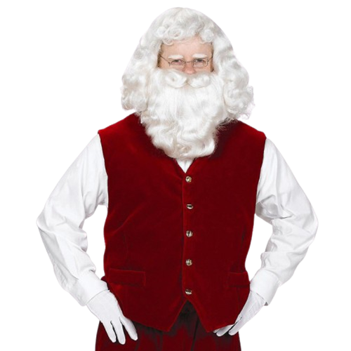 Santa Velvet Vest with Buttons