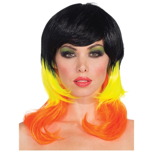 Neon Candy Corn Wig