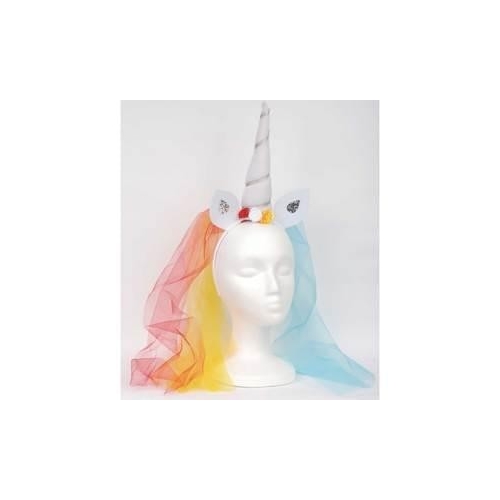 Rainbow Veil Unicorn Headband