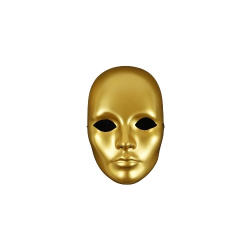 Blank Face Mask Gold