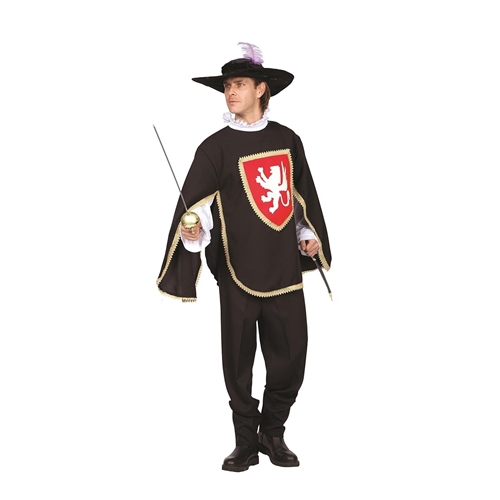 Musketeer Adult Plus Size Costume Black