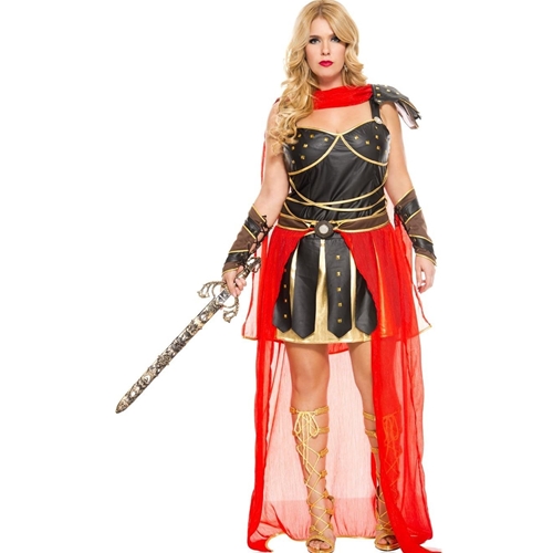 Dark Greek Warrior Adult Plus Size Costume