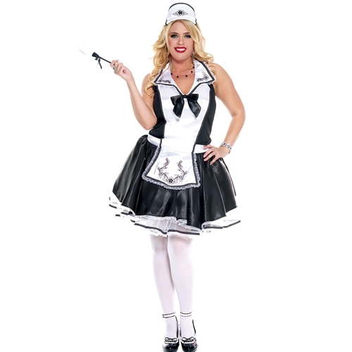 Elegant French Maid Adult Plus Size Costume