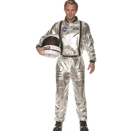 Astronaut Silver Adult Costume Size XXL