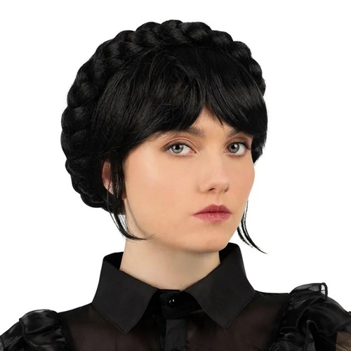 Crown Braid Wig Black