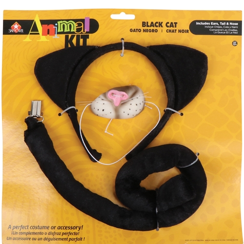 Cat Kit Black w/ Clip-on Tail (3pc)