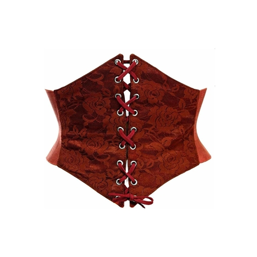 Corset Belt Cincher Lace Wine