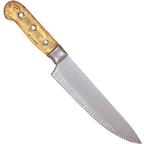 13" Butcher Knife with Woodgrain Handle