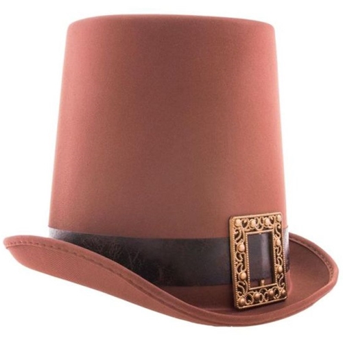 Brown Cylinder Steampunk Stovepipe Top Hat Pilgrim hat