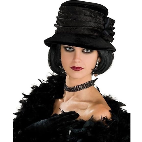 Black Velvet Cloche Hat