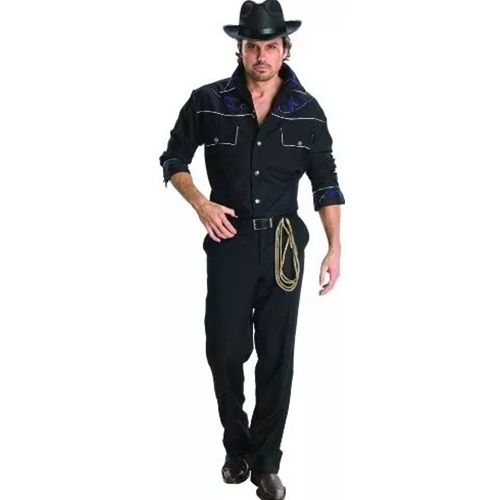 Cowboy Black 2pc Adult Costume Size XL