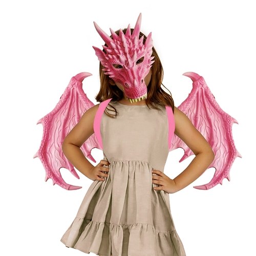 Dragon Wings with Mask Pink