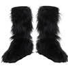 Black Furry Boot Covers | The Costumer