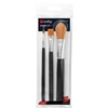 Black Makeup Brushes Essentials (3pc.)