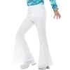 Men's White Flared Pants, XL