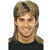 Brown Mullet Wig with Blond Highlights