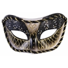 Black and Gold Eye Mask with Ribbon