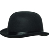 Black Felt Bowler Hat