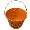 Orange Pumpkin Jack-o-Lantern Halloween Trick-or-Treat Pail