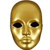 Blank Face Mask Gold