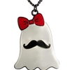 Ghost Necklace w/Bow and Mustache