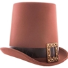 Brown Cylinder Steampunk Stovepipe Top Hat Pilgrim hat