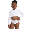 Crop Top Long Sleeve T-Neck Childs White