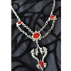 Dragon Necklace Red/Silver